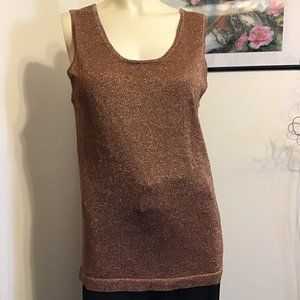 SADIMARA WOMEN COOPER  SPARKLY TANK TOP SZ L